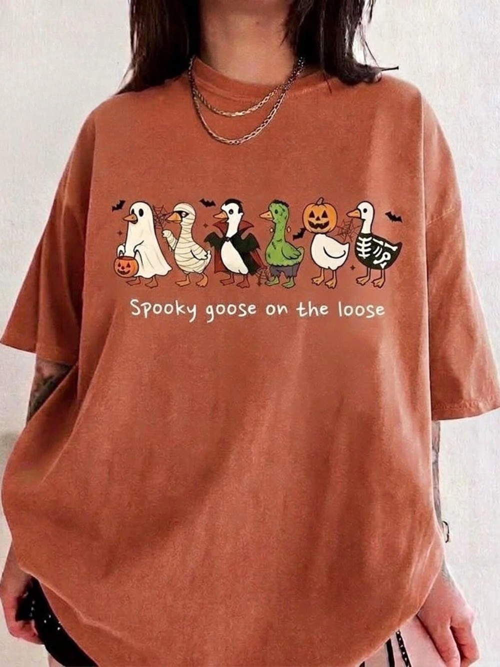 Comfort Colors Spooky Goose on the Loose Halloween Costumes Ghost Mummy Vampire